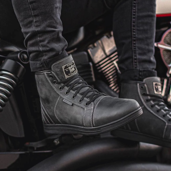 Leather Motorcycle Boots - The Crow - Picture 4 of 4